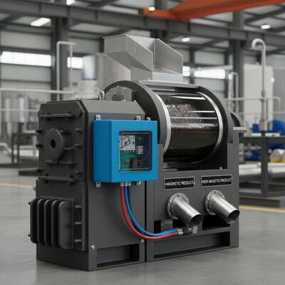 فاصل مغناطيسي رطب بتبريد زيتي وفئة عزل E مثالي لمعالجة المعادن والفصل المغناطيسي