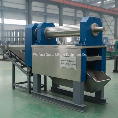 آلة الفصل المغناطيسي بطول الأسطوانة 600-1600 مم 1200 مم × 800 مم × 1500 مم مقدمة من شركة Weifang Guote Mining Equipment Co