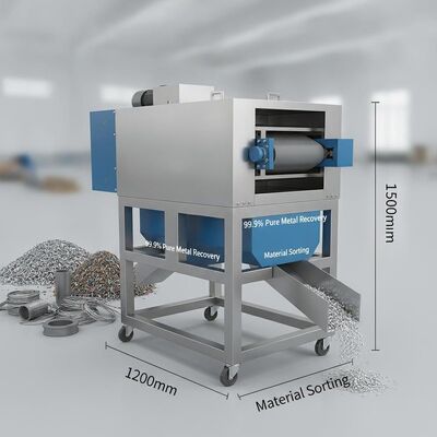 1200mm X 800mm X 1500mm معدات فاصل مغناطيسي توفر 999 نقاء مثالية لاسترداد المعادن وتصنيف المواد