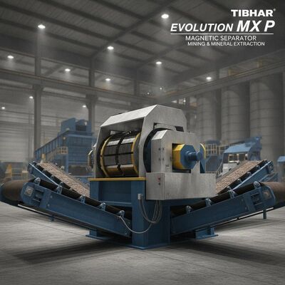 جهاز الفصل المغناطيسي (Tibhar evolution mxp) لفرز المناجم واستخراج المعادن في العمليات الصناعية