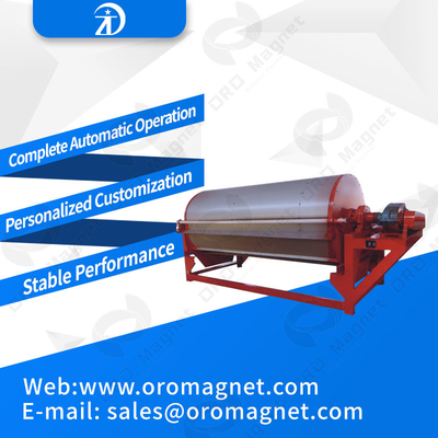 Mining / Ore Dressing Wet Magnetic Drum Separator 3.5KW One Year Guarantee