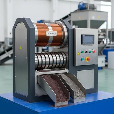 فاصل مغناطيسي جاف قليل الصيانة يتميز بقوة ملف 11 مناسب للفصل المغناطيسي في التعدين ومعالجة المواد