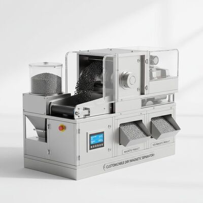 فاصل مغناطيسي جاف قابل للتخصيص يوفر صيانة منخفضة وكفاءة فصل تصل إلى 99 بالمائة مثالي لفصل المواد